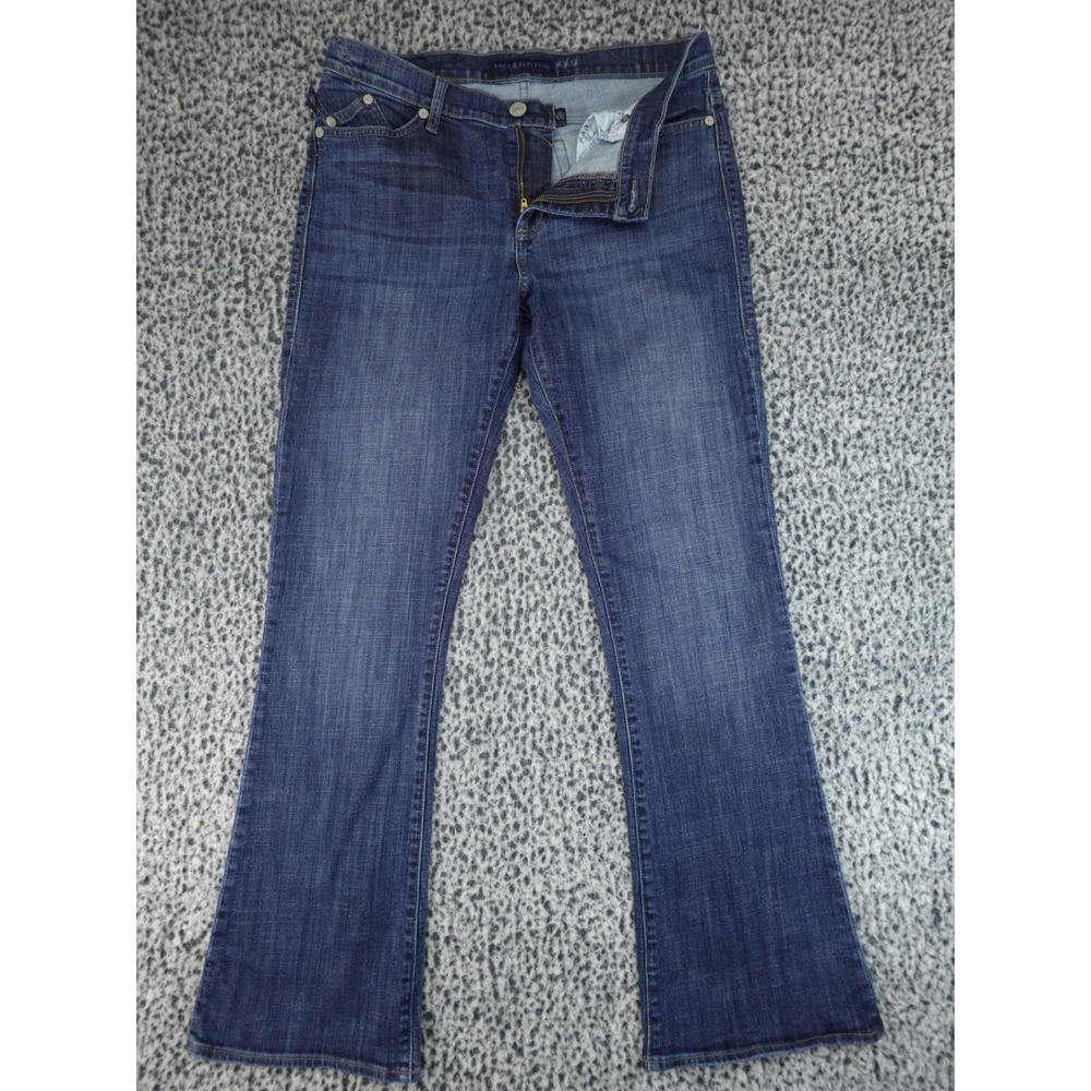 Rock & Republic Kasandra Jeans Womens 14 Blue Mid Rise Stretch Denim